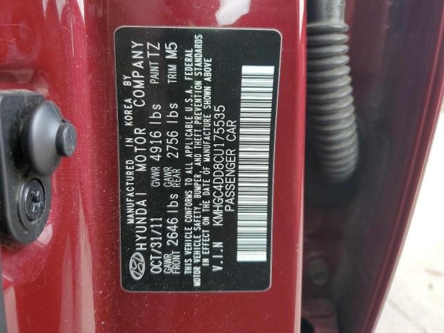 2012 HYUNDAI GENESIS 3. - KMHGC4DD8CU175535