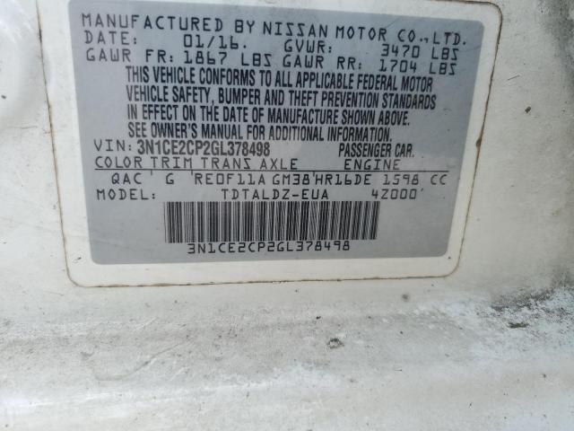 2016 NISSAN F250 SUPER DUTY 3N1CE2CP2GL378498