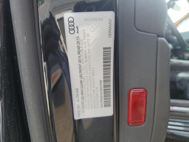 2020 AUDI A4 PREMIUM WAUDNAF42LN007099