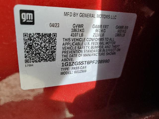 2023 CHEVROLET MALIBU RS - 1G1ZG5ST6PF208990