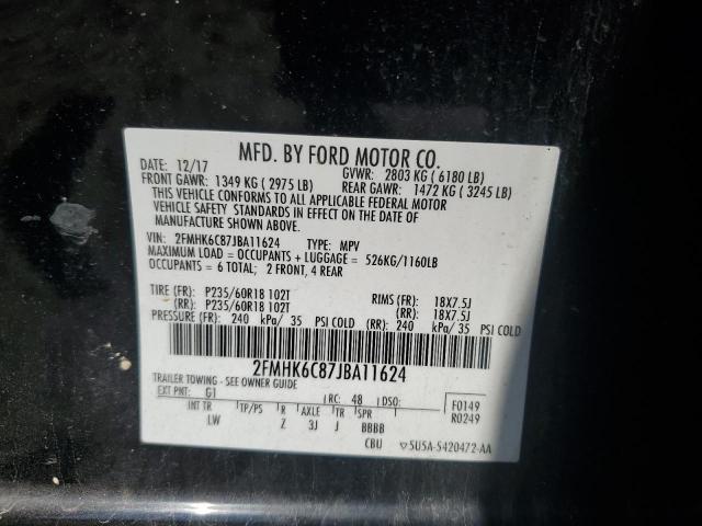 2018 FORD FLEX SEL 2FMHK6C87JBA11624