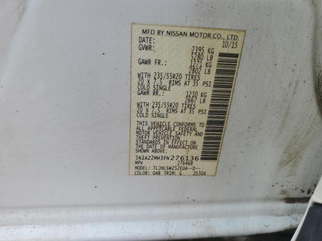 2015 NISSAN MURANO S 5N1AZ2MH3FN276136