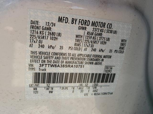 2025 FORD MAVERICK XL 3FTTW8A38SRA10751