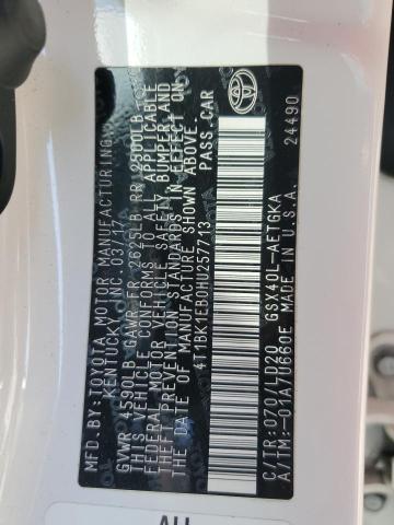 2017 TOYOTA AVALON XLE 4T1BK1EB0HU257713