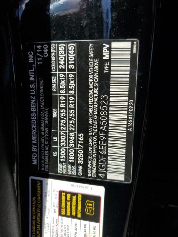 2015 MERCEDES-BENZ GL 450 4MA 4JGDF6EE9FA508523