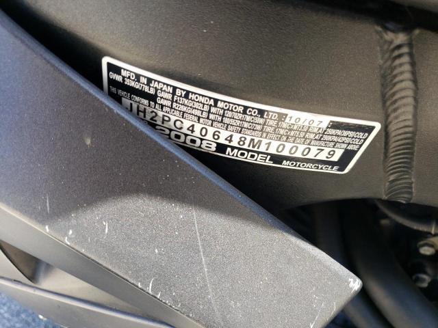 2008 HONDA CBR600 RR JH2PC40648M100079