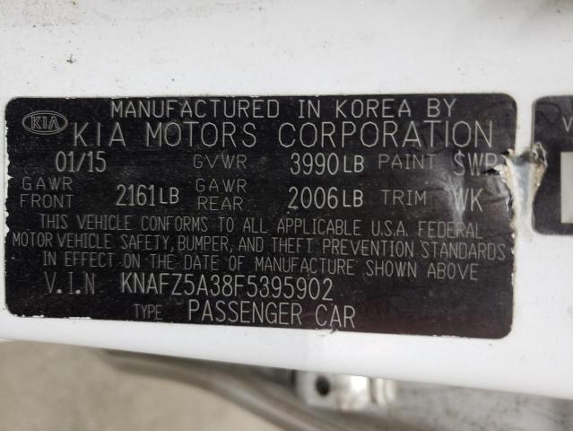 2015 KIA FORTE SX KNAFZ5A38F5395902