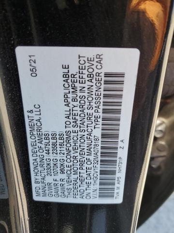 2021 HONDA ACCORD SPORT 1HGCV1F32MA078187