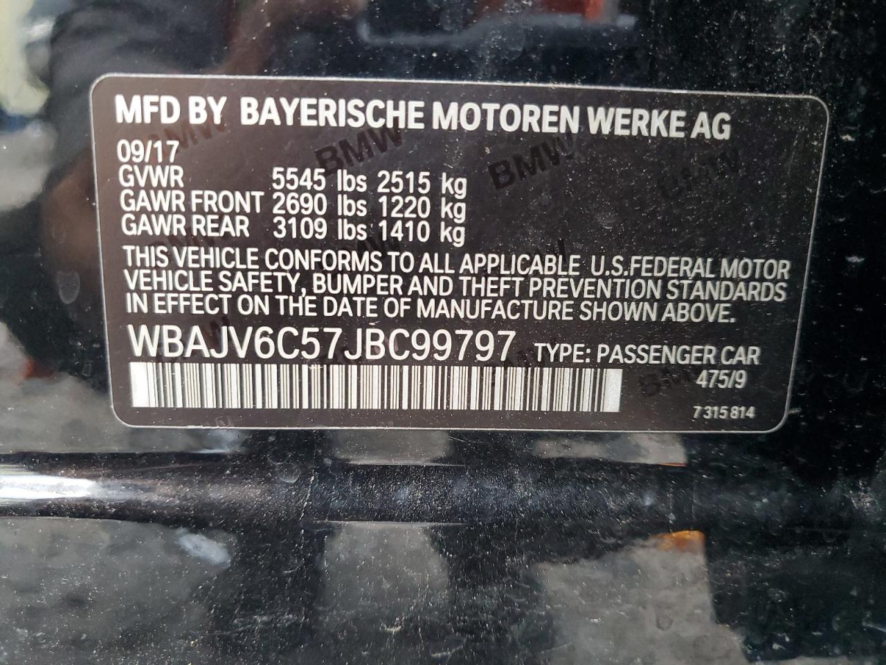 BMW 6 SERIES GT XIGT