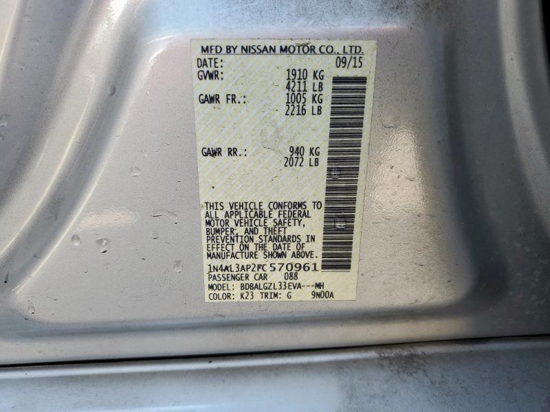 2015 NISSAN ALTIMA 2.5 1N4AL3AP2FC570961