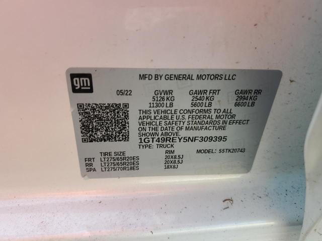 2022 GMC SIERRA K25 - 1GT49REY5NF309395