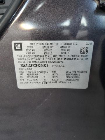 2015 GMC TERRAIN SL 2GKALSEKXF6294321