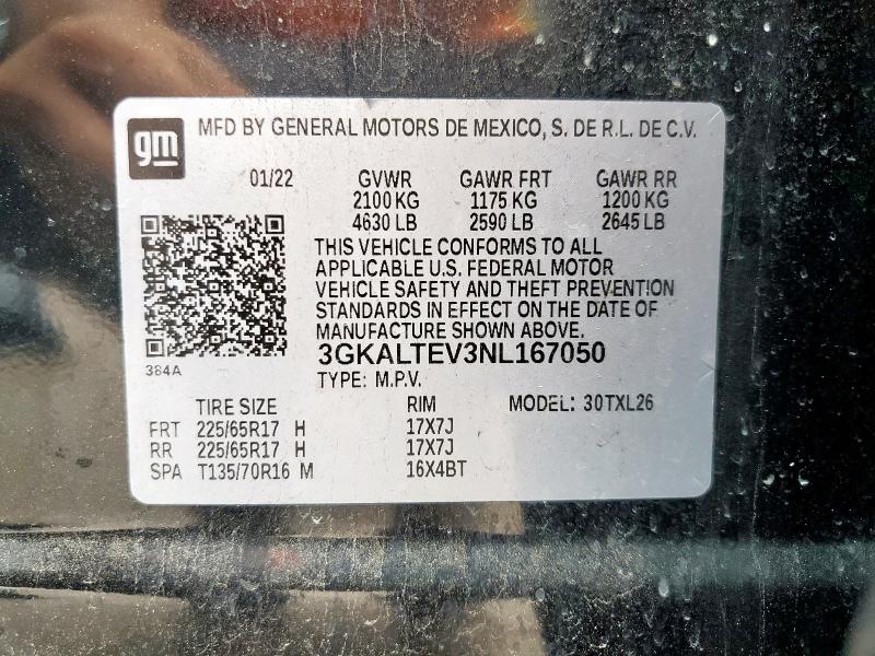 2022 GMC TERRAIN SLE 3GKALTEV3NL167050