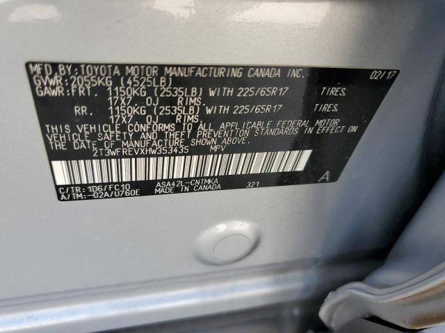 2017 TOYOTA RAV4 XLE - 2T3WFREVXHW353435