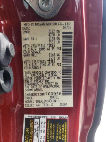 2017 NISSAN FRONTIER S - 1N6BD0CT2HN700956