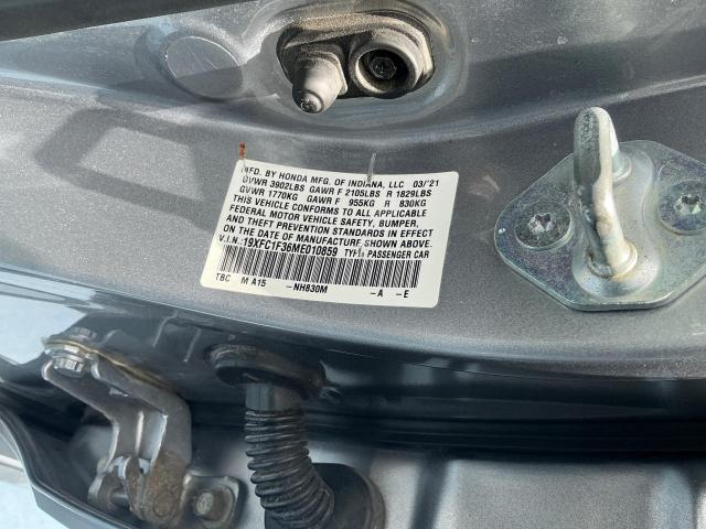 2021 HONDA CIVIC EX 19XFC1F36ME010859