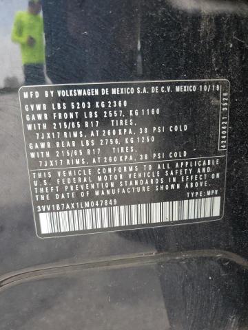 2020 VOLKSWAGEN TIGUAN S 3VV1B7AX1LM047849