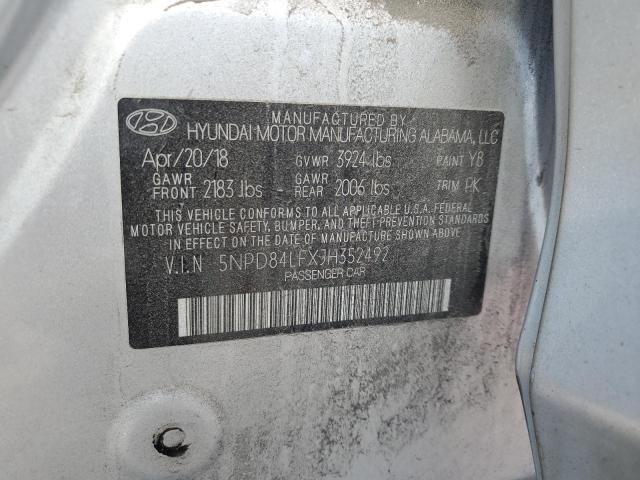 2018 HYUNDAI ELANTRA SE 5NPD84LFXJH352492