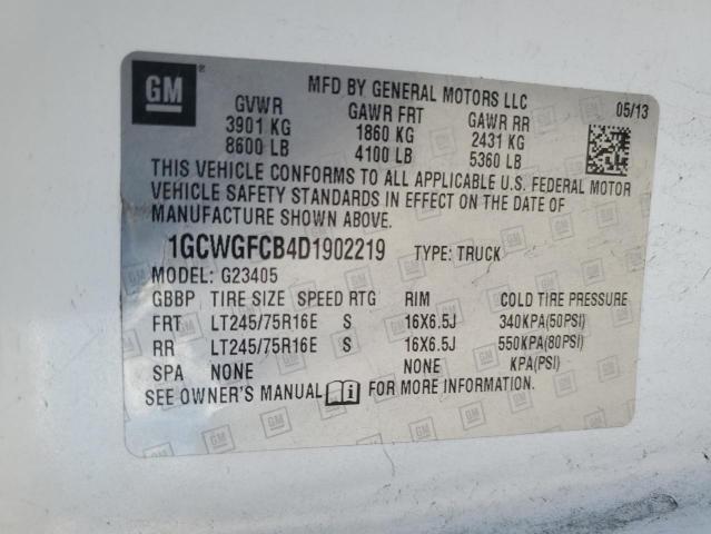 2013 CHEVROLET EXPRESS G2 #3305443190