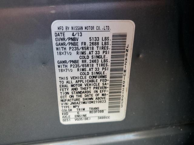 2013 NISSAN MURANO S - JN8AZ1MU1DW210823