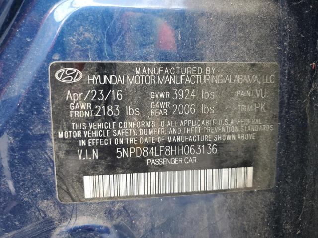 2017 HYUNDAI ELANTRA SE 5NPD84LF8HH063136