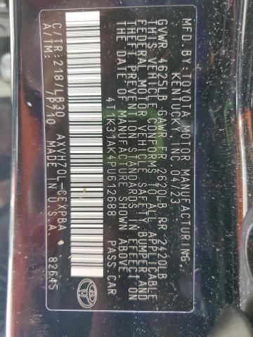 2023 TOYOTA CAMRY XSE 4T1K31AK4PU612688