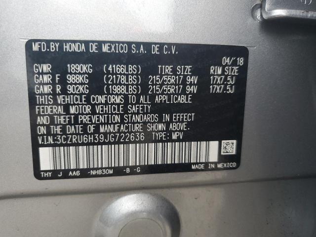 2018 HONDA HR-V LX 3CZRU6H39JG722636