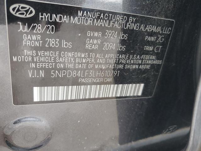 2020 HYUNDAI ELANTRA SE 5NPD84LF3LH610791
