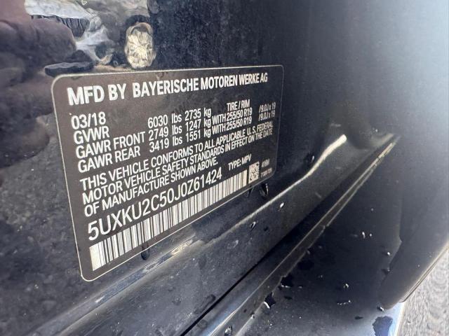 2018 BMW X6 XDRIVE3 5UXKU2C50J0Z61424