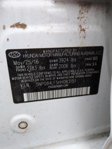 2017 HYUNDAI ELANTRA SE 5NPD84LF5HH083151