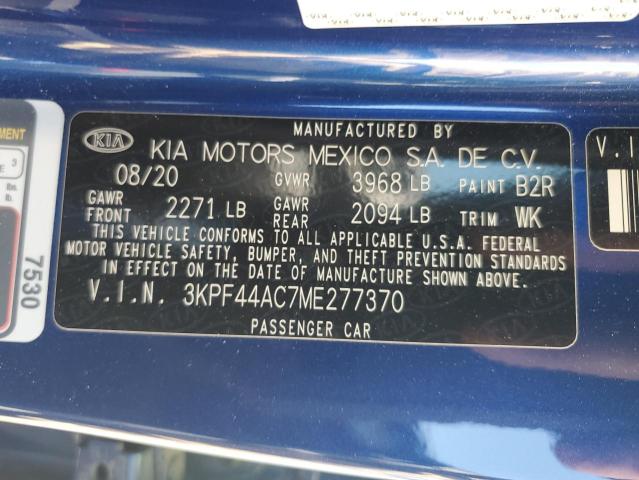 2021 KIA FORTE GT 3KPF44AC7ME277370