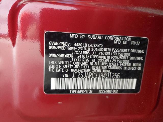 2018 SUBARU FORESTER 2 JF2SJARC3JH491256