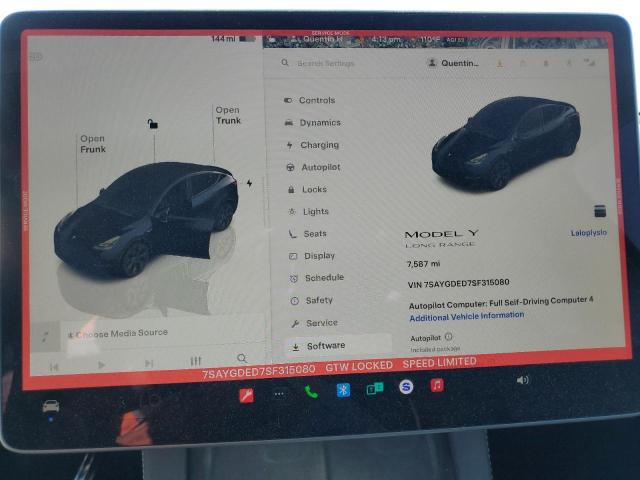 2025 TESLA MODEL Y 7SAYGDED7SF315080