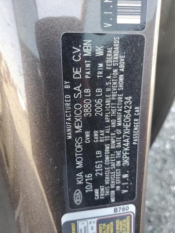 2017 KIA FORTE LX 3KPFK4A7XHE064234