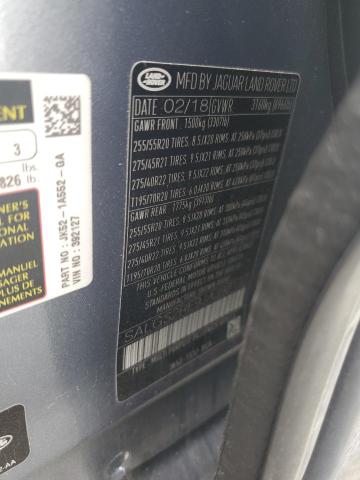 2018 LAND ROVER RANGE ROVER SUPERCHARGED SALGS2RE9JA392127