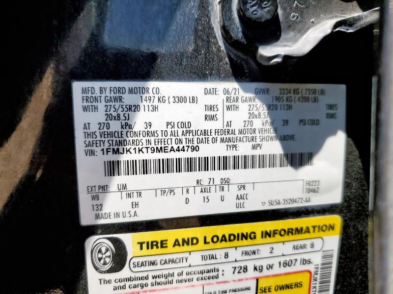 2021 FORD EXPEDITION 1FMJK1KT9MEA44790