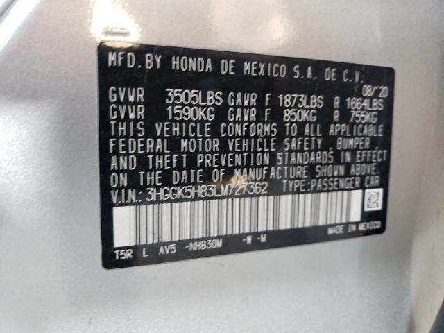 2020 HONDA FIT EX 3HGGK5H83LM727362
