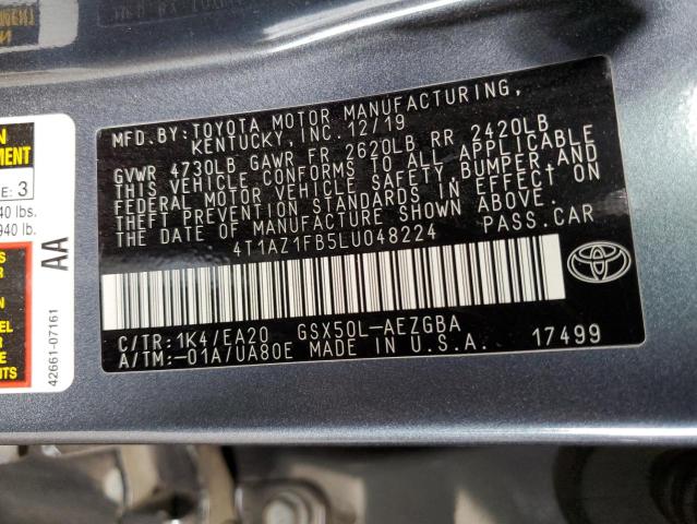 2020 TOYOTA AVALON XLE 4T1AZ1FB5LU048224