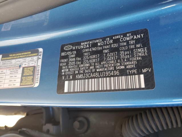 2020 HYUNDAI TUCSON LIM KM8J3CA48LU195496