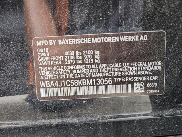 2019 BMW 430I GRAN WBA4J1C58KBM13056