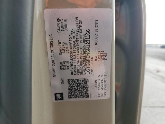 2022 GMC CANYON AT4 1GTG6FEN6N1231166