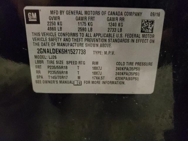 2017 CHEVROLET EQUINOX PR 2GNALDEK6H1527738