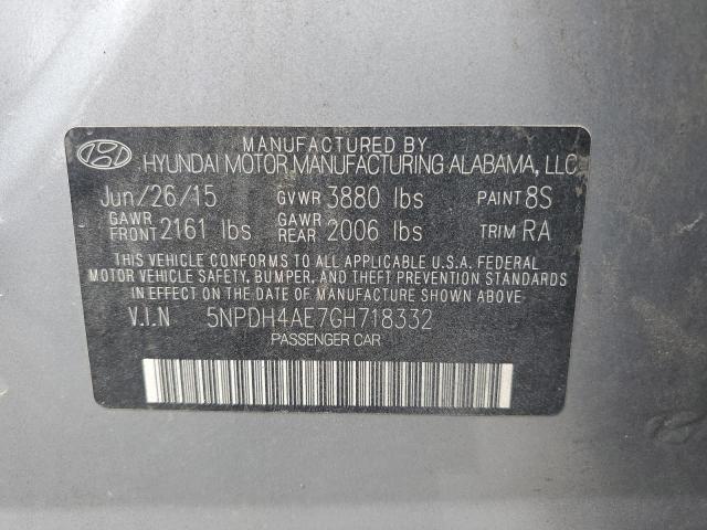 2016 HYUNDAI ELANTRA SE 5NPDH4AE7GH718332