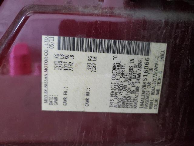 2011 NISSAN ALTIMA BAS - 1N4AL2AP2BN516066