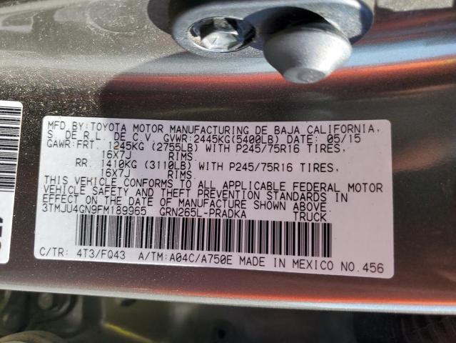 2015 TOYOTA TACOMA DOU - 3TMJU4GN9FM189965
