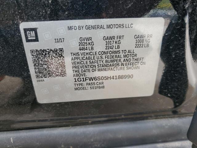 2017 CHEVROLET BOLT EV LT 1G1FW6S05H4188990
