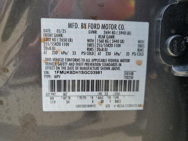 2025 FORD EXPLORER A 1FMUK8DH1SGC03981