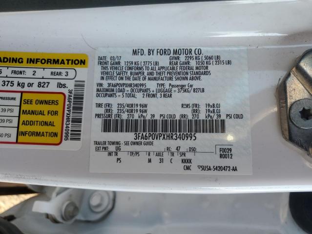 2017 FORD FUSION SPORT 3FA6P0VPXHR340995