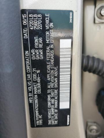 2016 VOLVO S60 PREMIER YV126MFK7G2396704