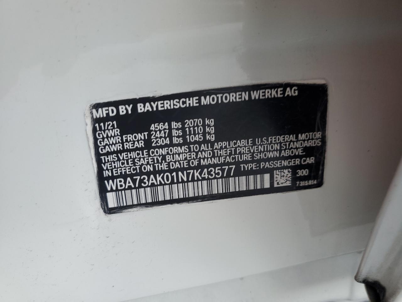 Lot #3309635063 2022 BMW 228XI